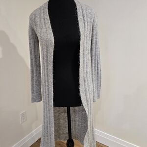 Dynamite Heather Gray Longline Cardigan